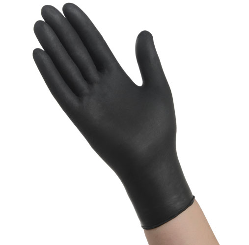 AMBITEX® Black Nitrile Powder Free Gloves 6 mil - Spill Control